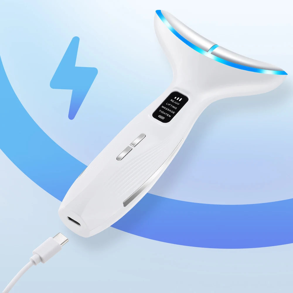 LED Facial and Neck Skin Tightening Beauty Massager - 23