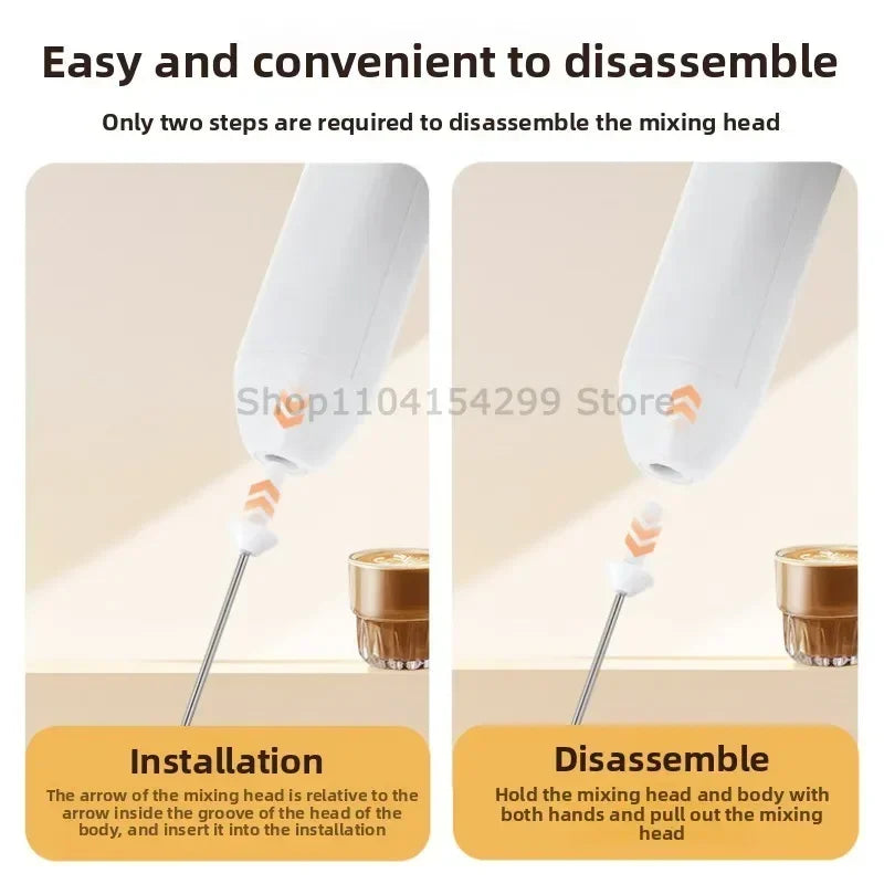 Wireless Handheld Electric Milk Frother and Coffee Mixer - 6