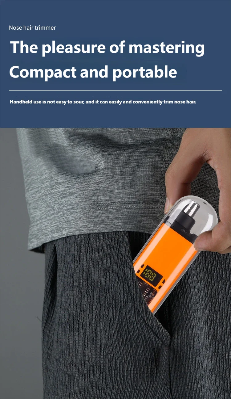 Rechargeable Portable Nose and Ear Hair Trimmer