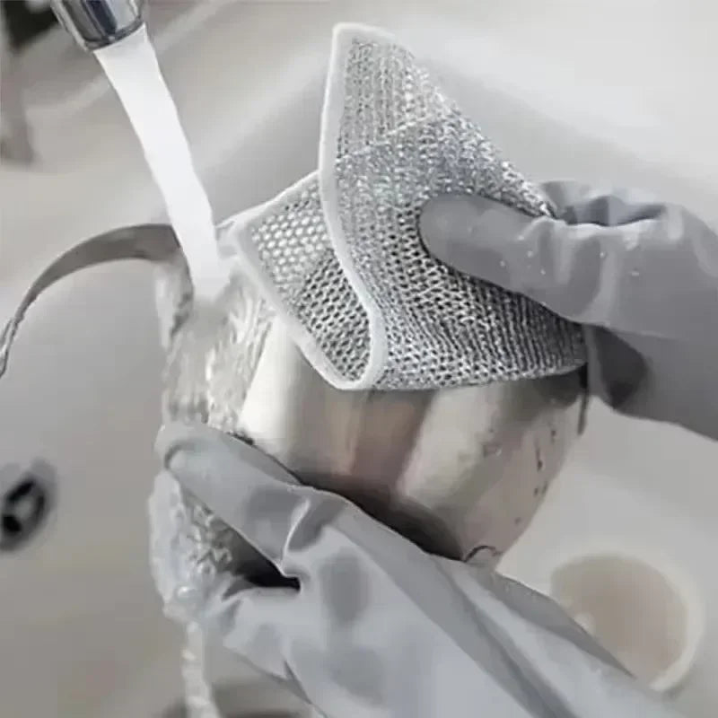 Double-Sided Non-Stick Silver Wire Kitchen Cleaning Cloth