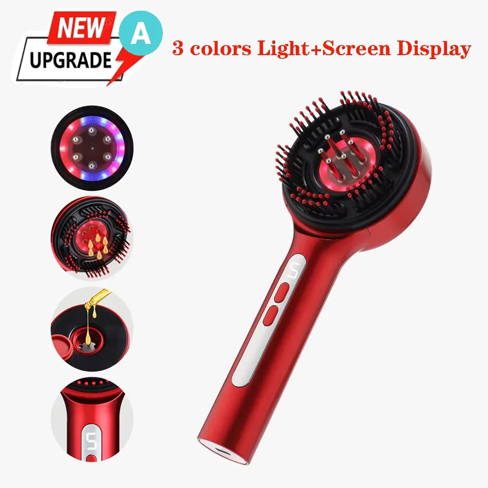 Electric Scalp Massage Comb with Serum Applicator for Hair Growth - 28