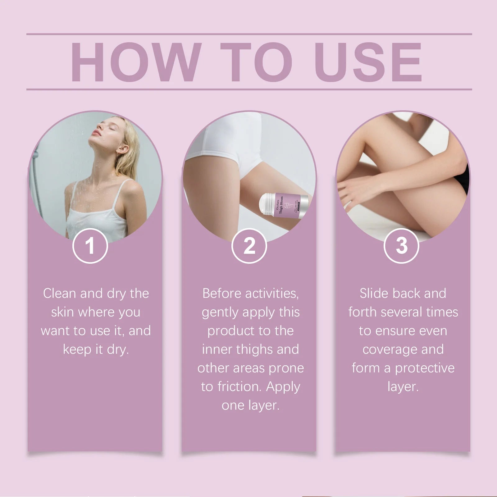 Anti-Chafe Thigh Balm Stick for Friction Prevention - 12