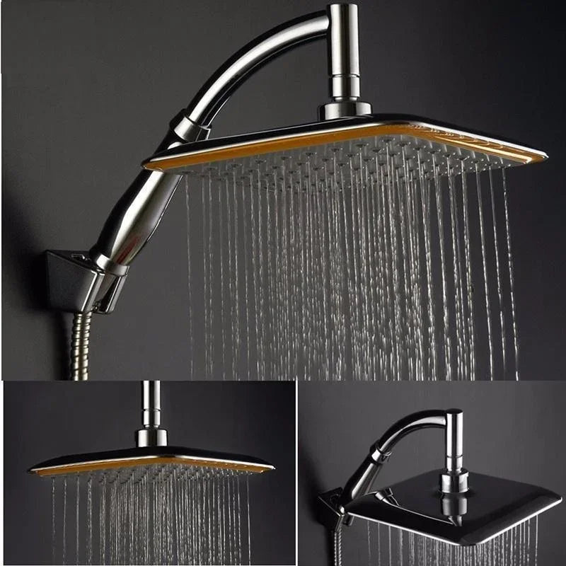 8-Inch Square Rainfall Shower Head with Extension Arm - 1
