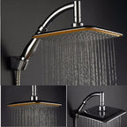 8-Inch Square Rainfall Shower Head with Extension Arm