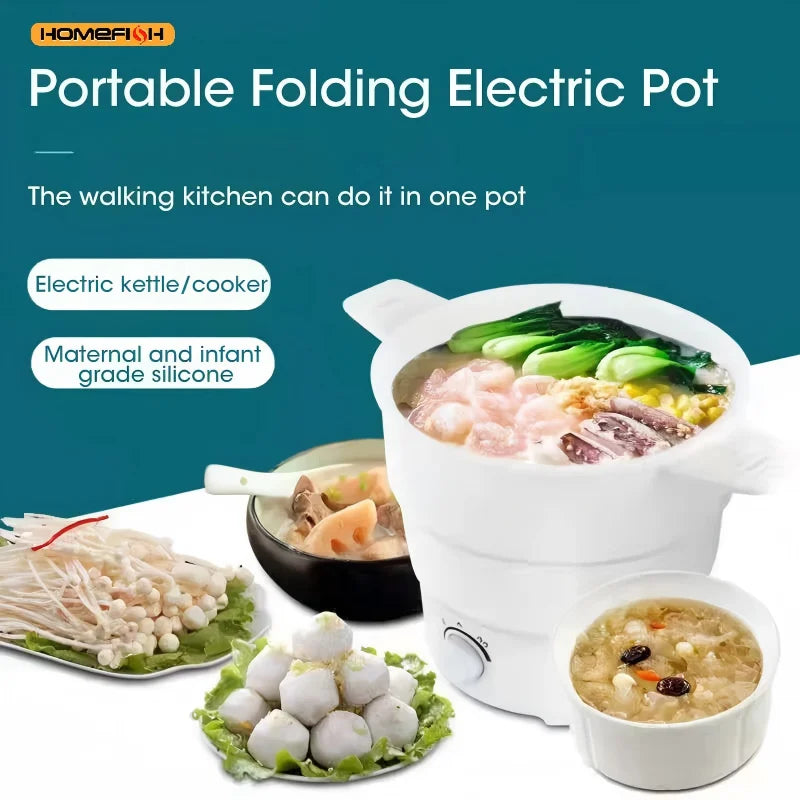Portable Foldable Electric Hot Pot for Travel and Camping