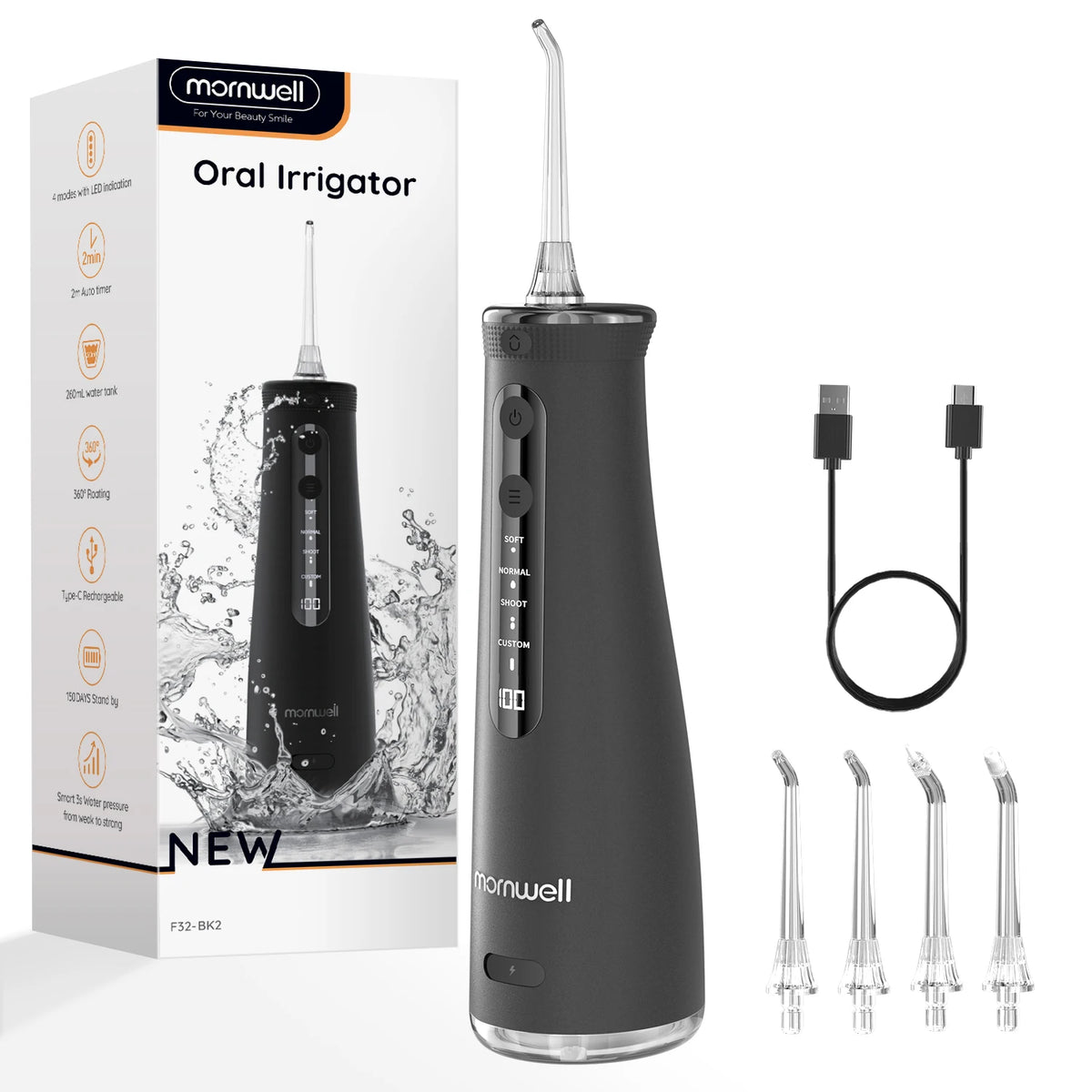 Portable Cordless Electric Water Flosser for Teeth Cleaning