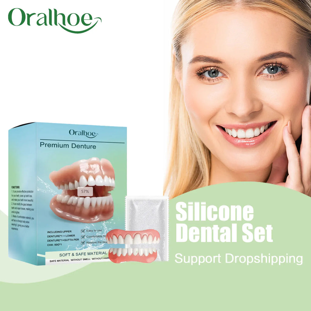 Temporary Silicone Cosmetic Denture Set for Smile Improvement