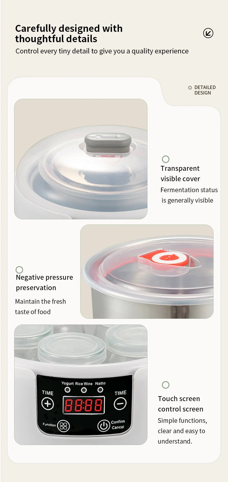 Automatic Electric Yogurt and Fermentation Maker