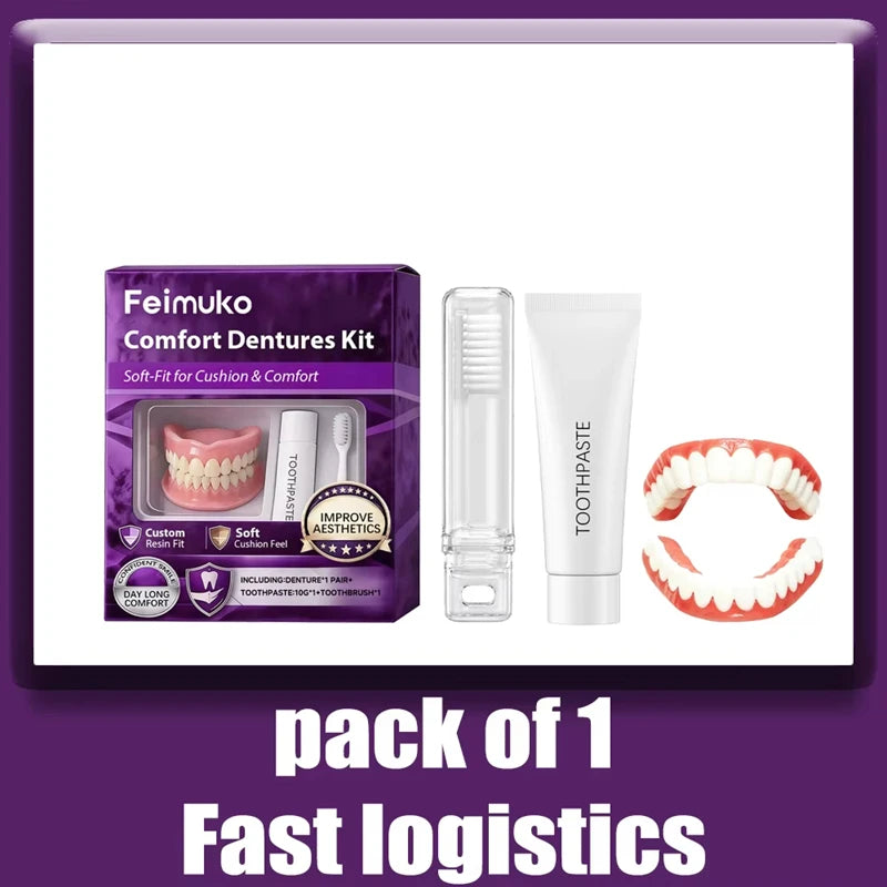 Comfortable Silicone Full Set Dentures for Instant Smile