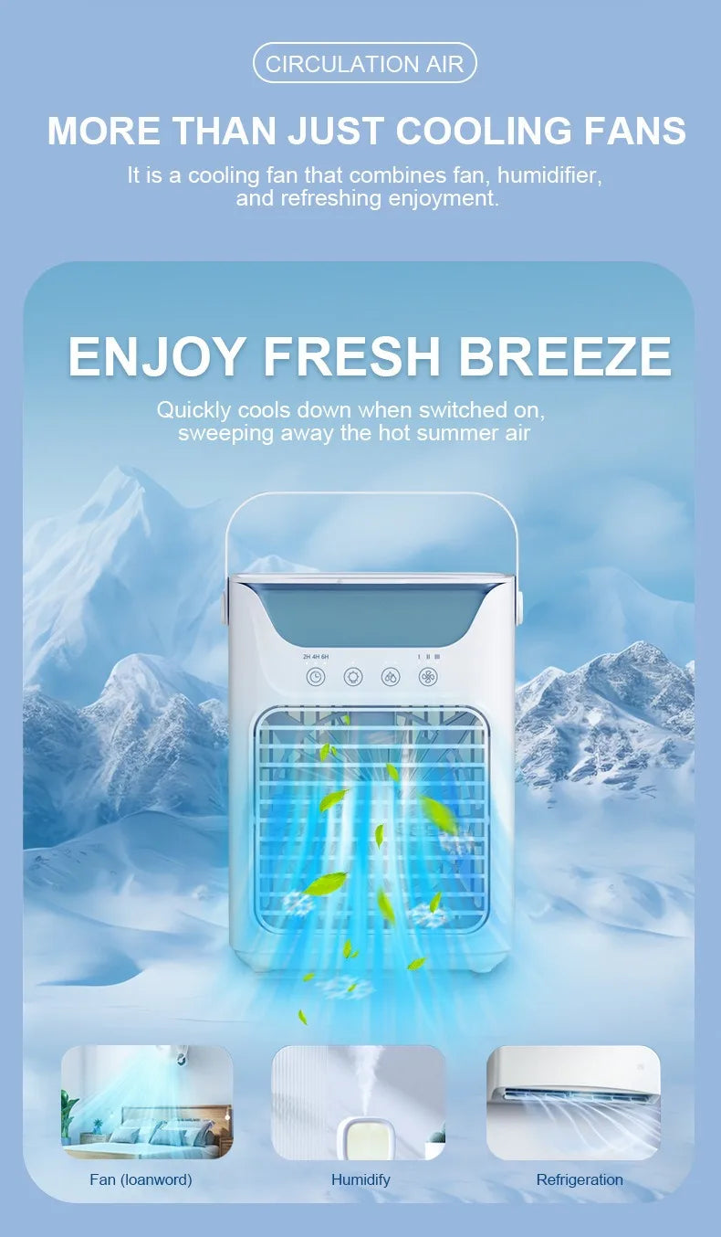 Portable Desktop Air Cooler with Humidifier Spray - 10