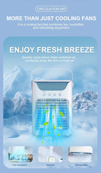 Portable Desktop Air Cooler with Humidifier Spray