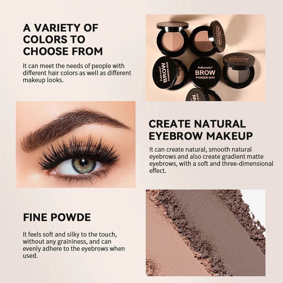 Two-Tone Eyebrow Powder Duo with Applicator Brush