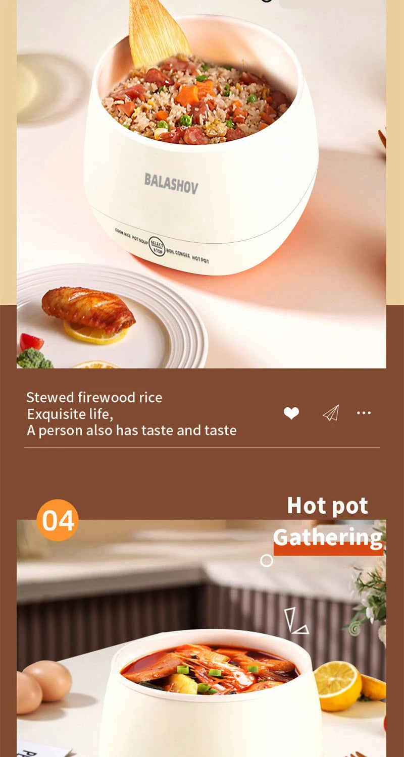 Portable 1.8L Smart Mini Rice Cooker for Small Kitchens and Dorms - 14