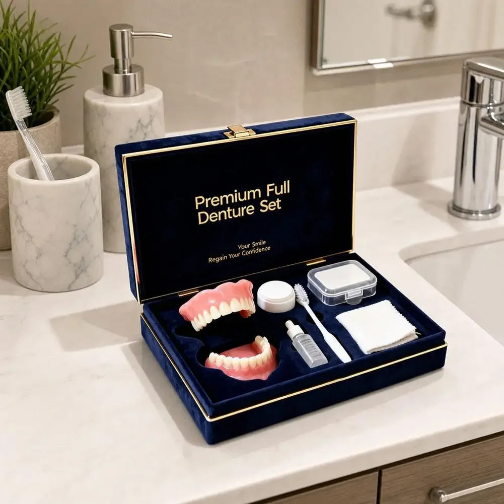 Temporary Comfort Fit Full Denture Set for Instant Smile