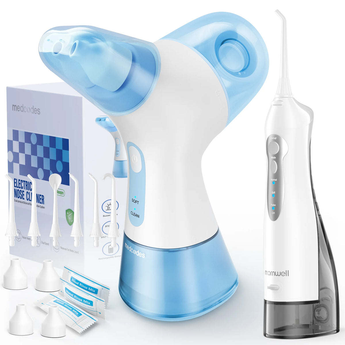Electric Nasal Irrigation and Water Flosser Combo System