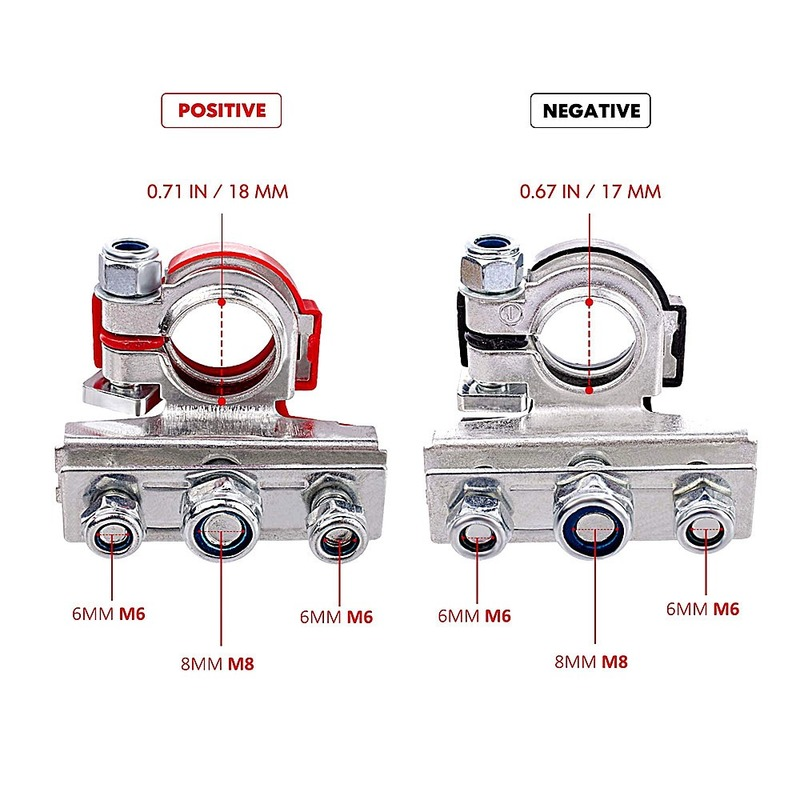 Heavy-Duty Car Battery Terminal Connectors 12V/24V - 11