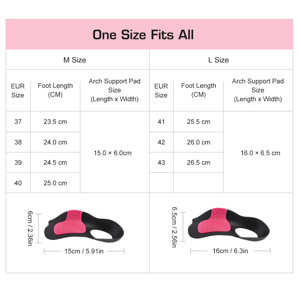 Orthopedic Arch Support Insoles for Flat Feet