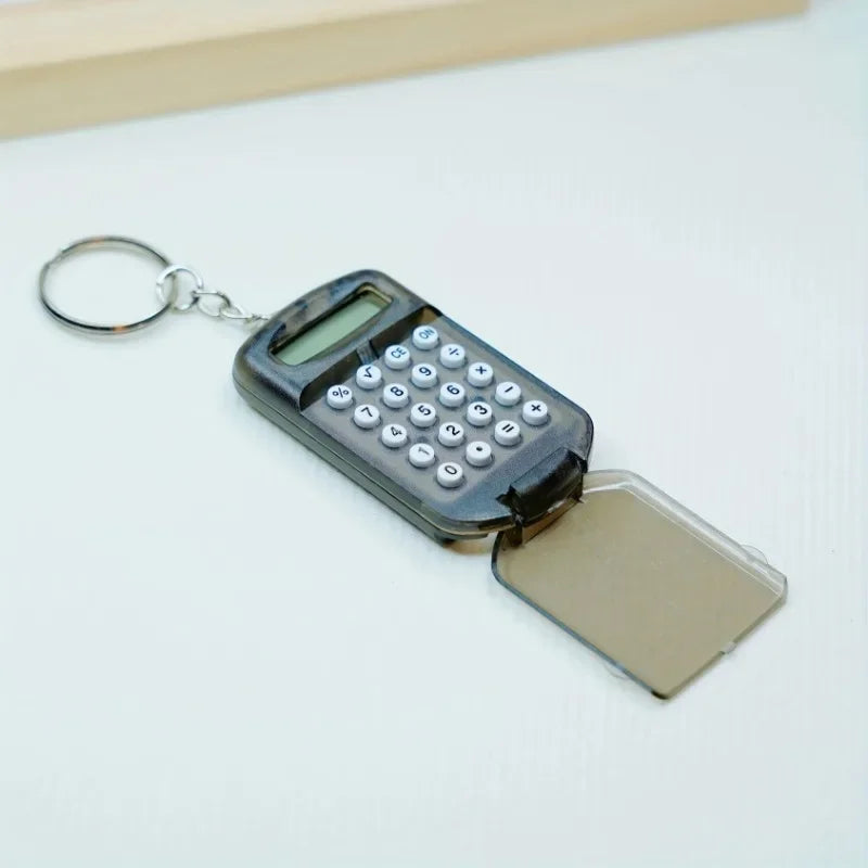 Portable Mini Transparent Flip Calculator with Keychain