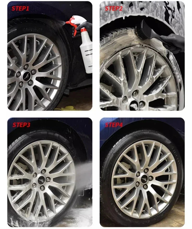 Ergonomic Car Tire and Wheel Rim Cleaning Brush