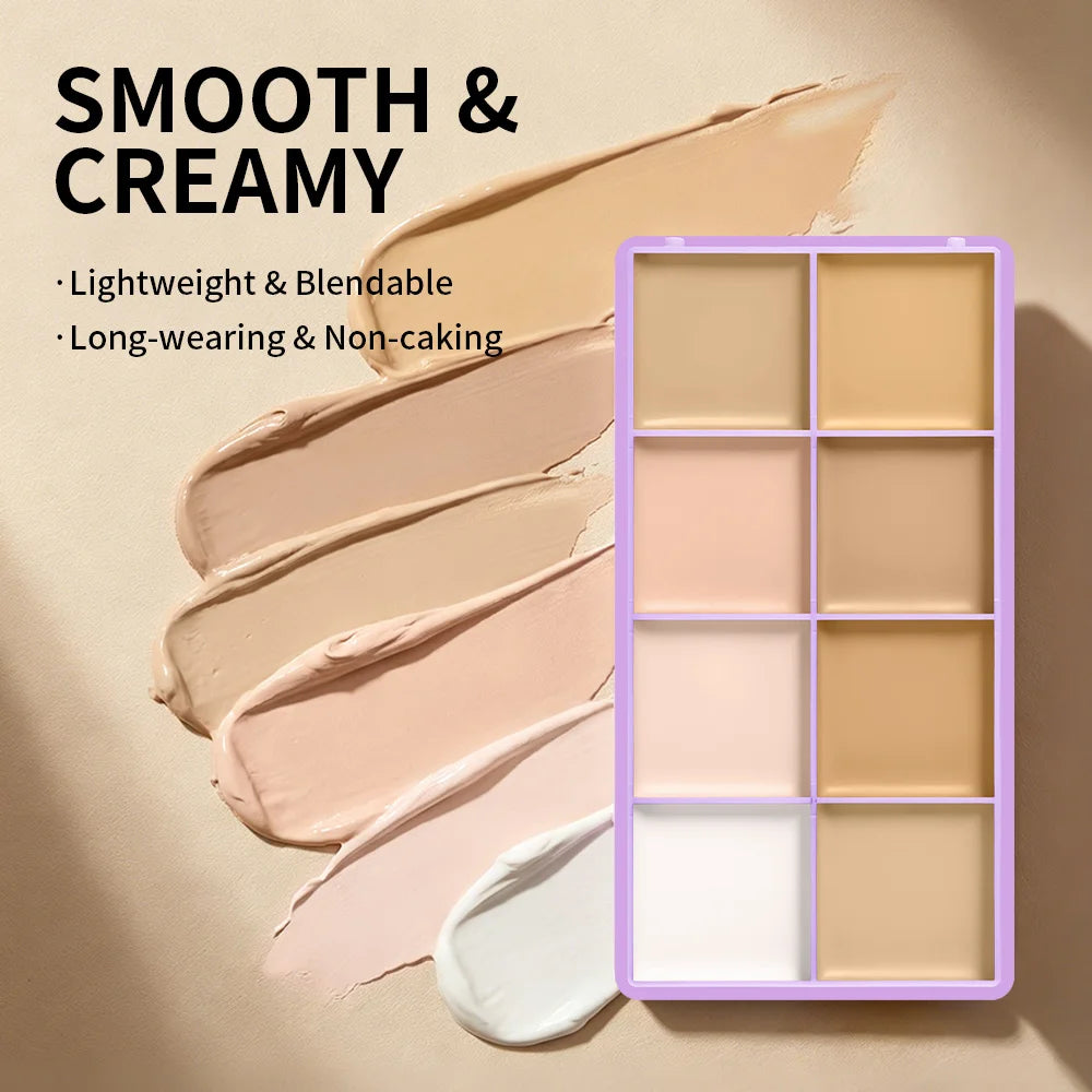 8-Shade Cream Concealer and Contouring Palette
