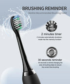 Rechargeable Sonic Electric Toothbrush with 8 Brush Heads