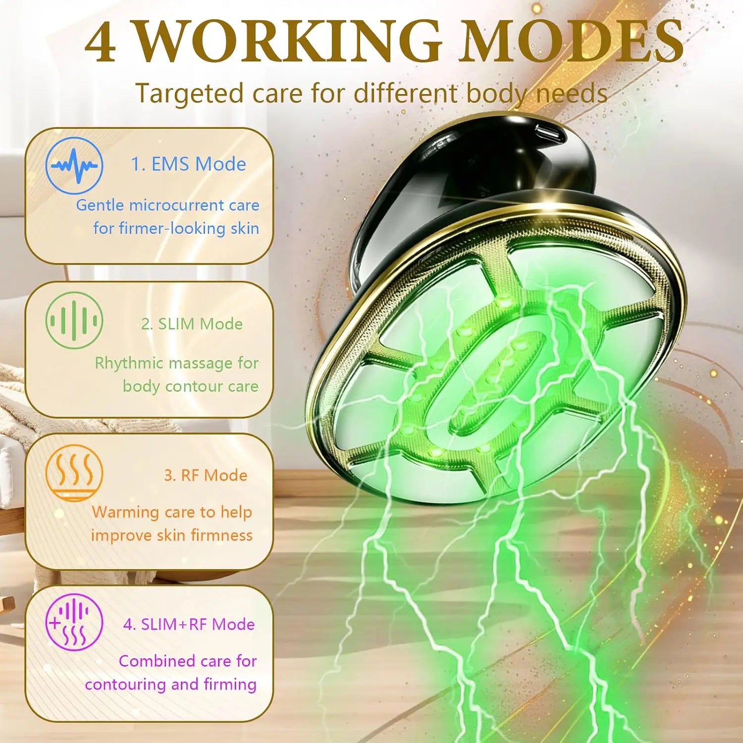 4-in-1 LED Body Sculpting and Cellulite Massage Device - 4