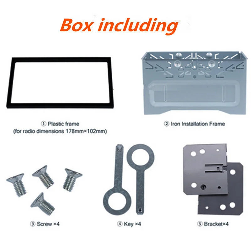 Universal 2 DIN Car Radio Dash Mounting Cage Kit - 10