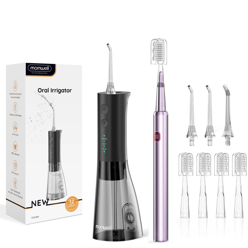 Electric Water Flosser and Sonic Toothbrush Oral Care Combo Kit