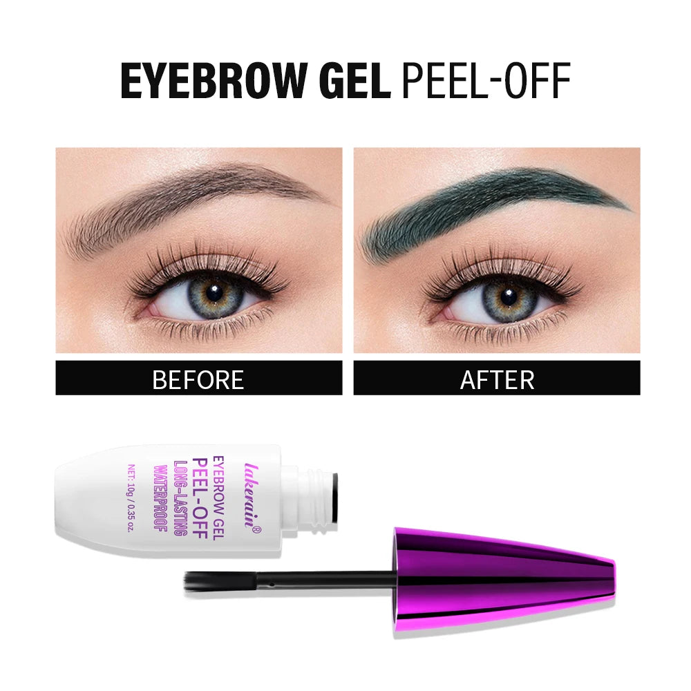 Waterproof Peel-Off Eyebrow Tint Gel for Long-Lasting Brows