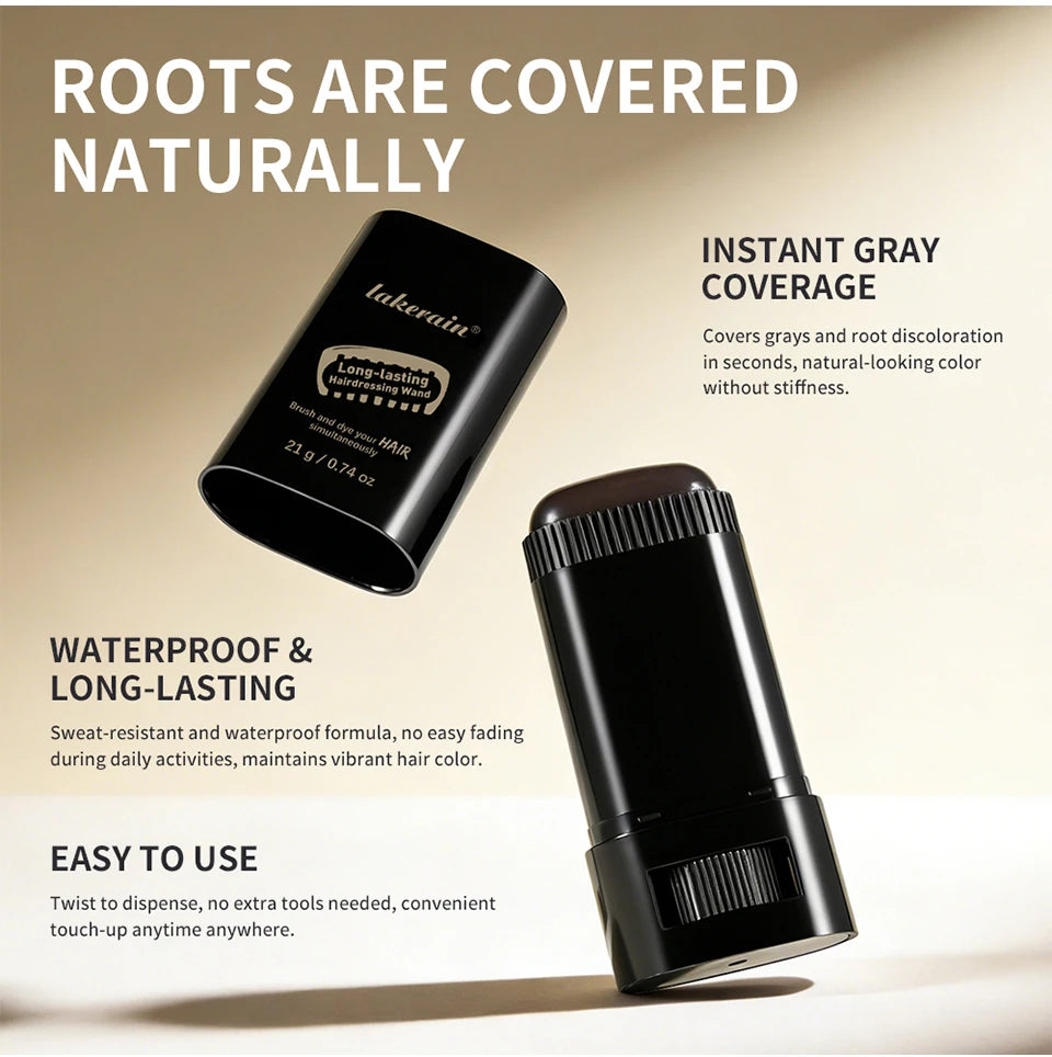 Temporary Hair Root Touch Up Stick with Built-in Comb