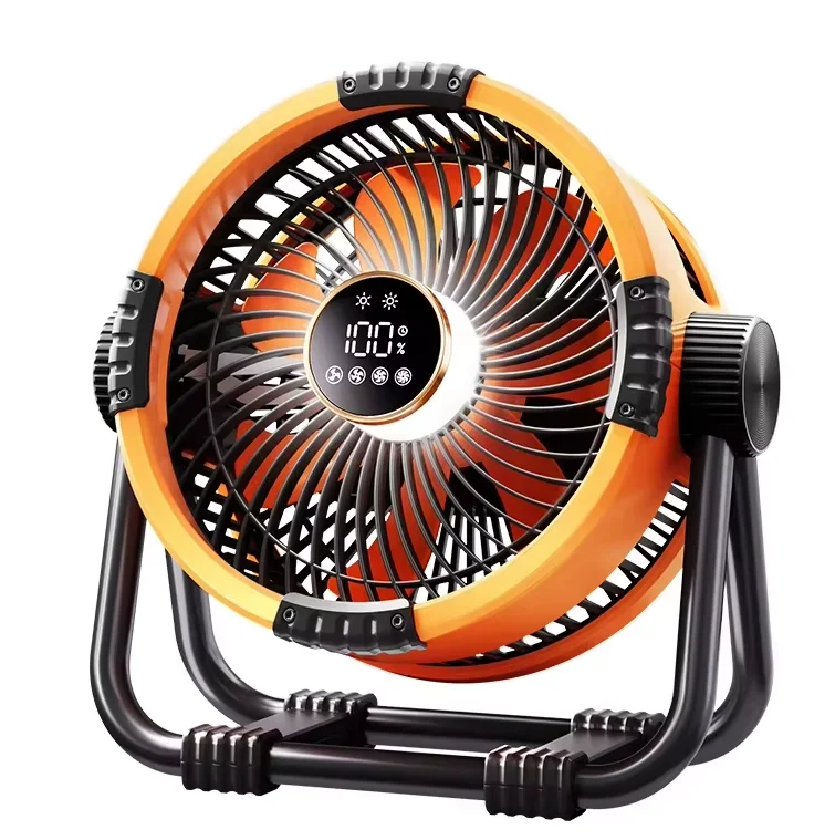 Portable Rechargeable Camping Fan with Night Light and Power Bank