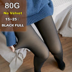 Fleece Lined Sheer Thermal Tights for Women