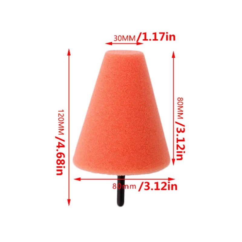 Conical Car Wheel Polishing Sponge for Drills - 6