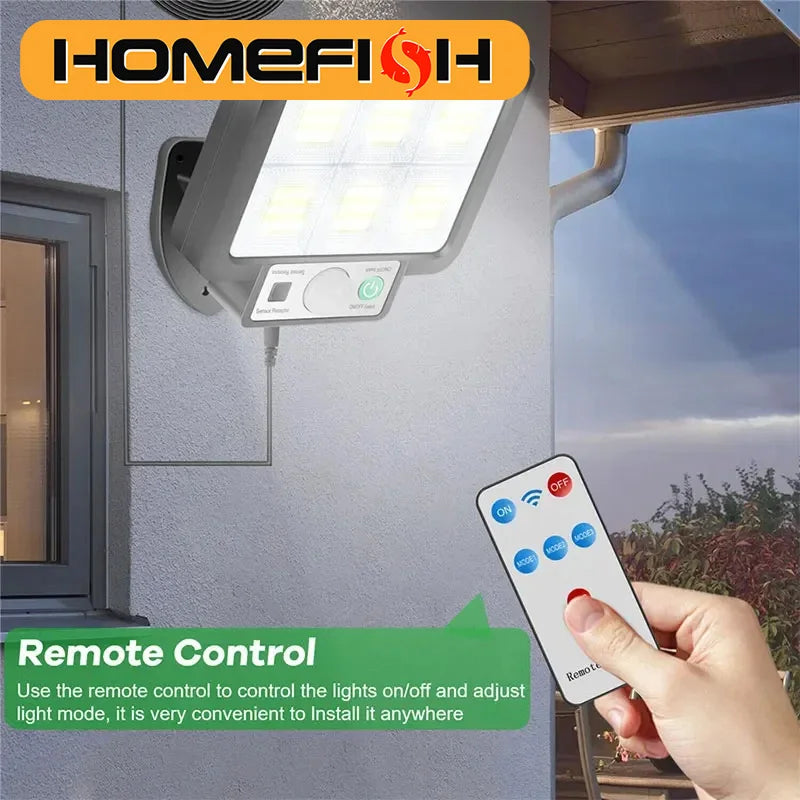 Solar Powered Outdoor Motion Sensor Security Wall Light