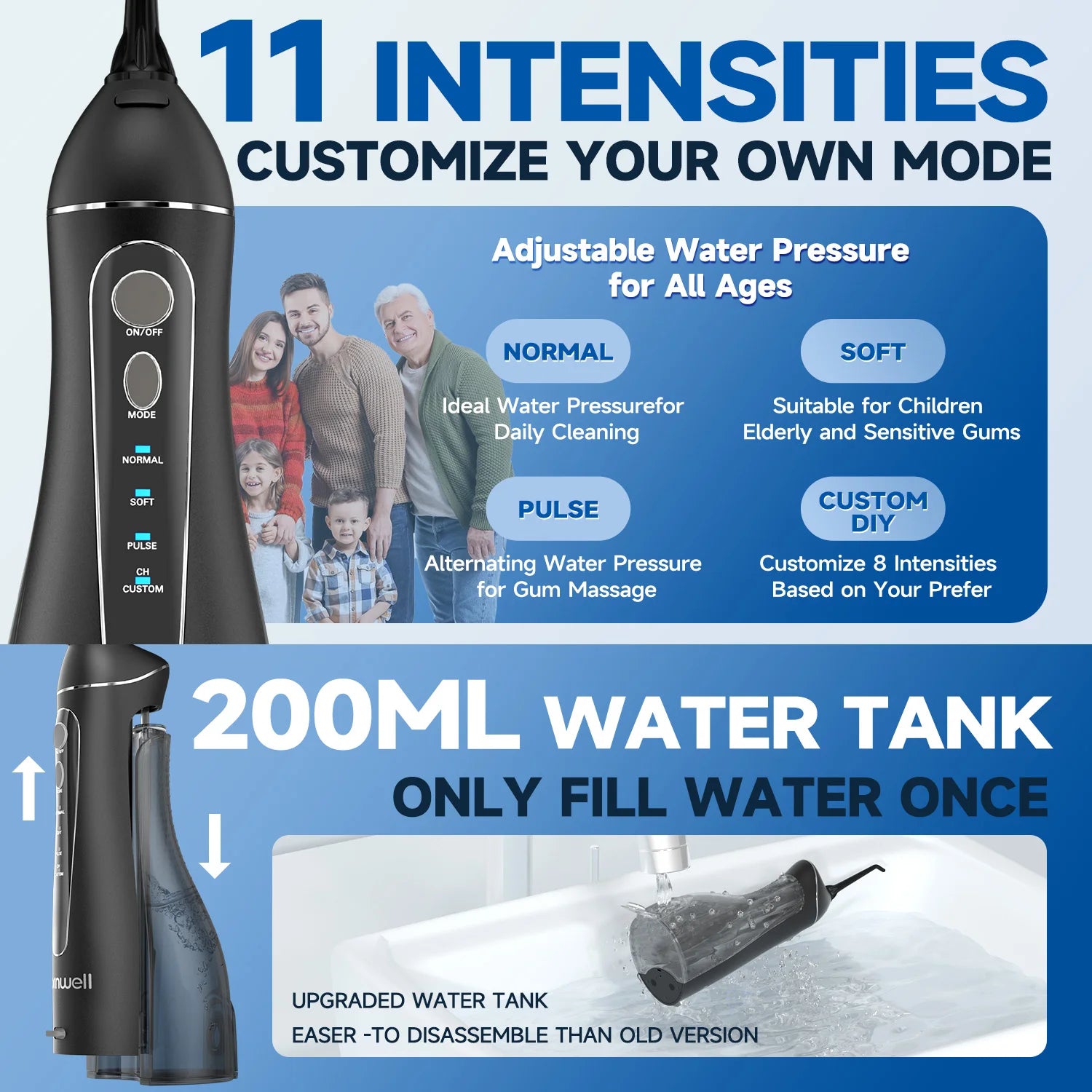 Portable Cordless Water Flosser for Teeth Cleaning - 3