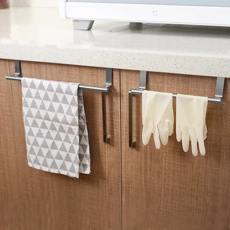 Stainless Steel Over-Cabinet Door Towel Rack