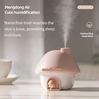 Cute Mushroom House Humidifier with LED Night Light