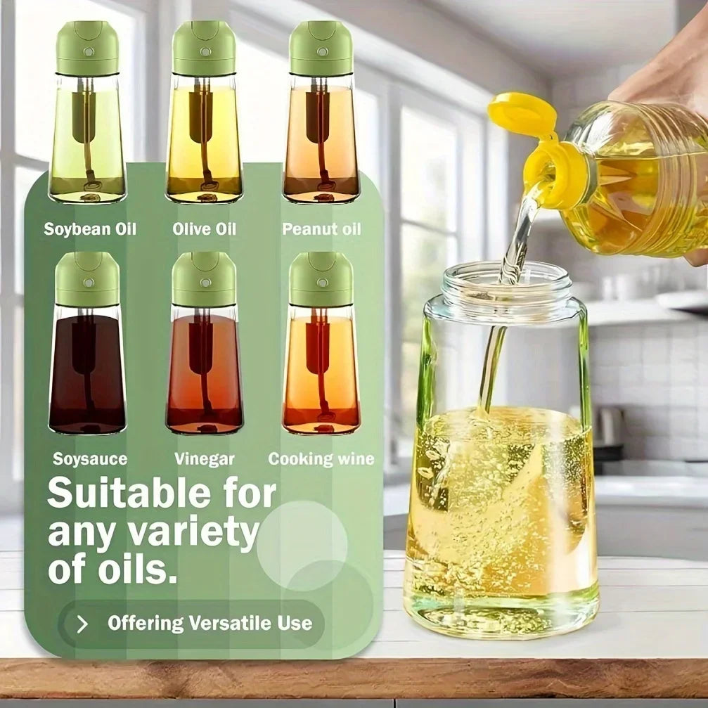 2-in-1 Glass Oil Sprayer and Pourer for Cooking