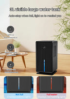 Compact Quiet Electric Dehumidifier for Home and Basement
