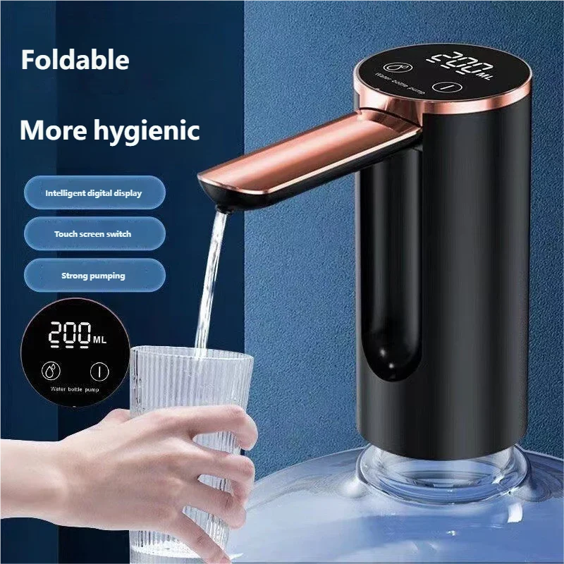 Automatic Rechargeable Electric Water Bottle Pump with Digital Display - 3
