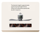 Portable Rechargeable Ceiling Fan with LED Light for Camping