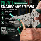 Multifunctional 18-in-1 Wire Stripping and Crimping Pliers