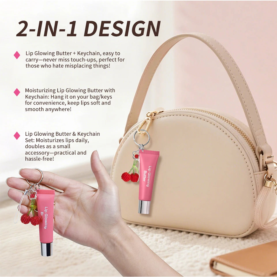 Moisturizing Lip Gloss Butter with Keychain - 10
