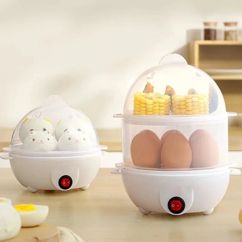 Double Layer Electric Egg Steamer and Food Cooker
