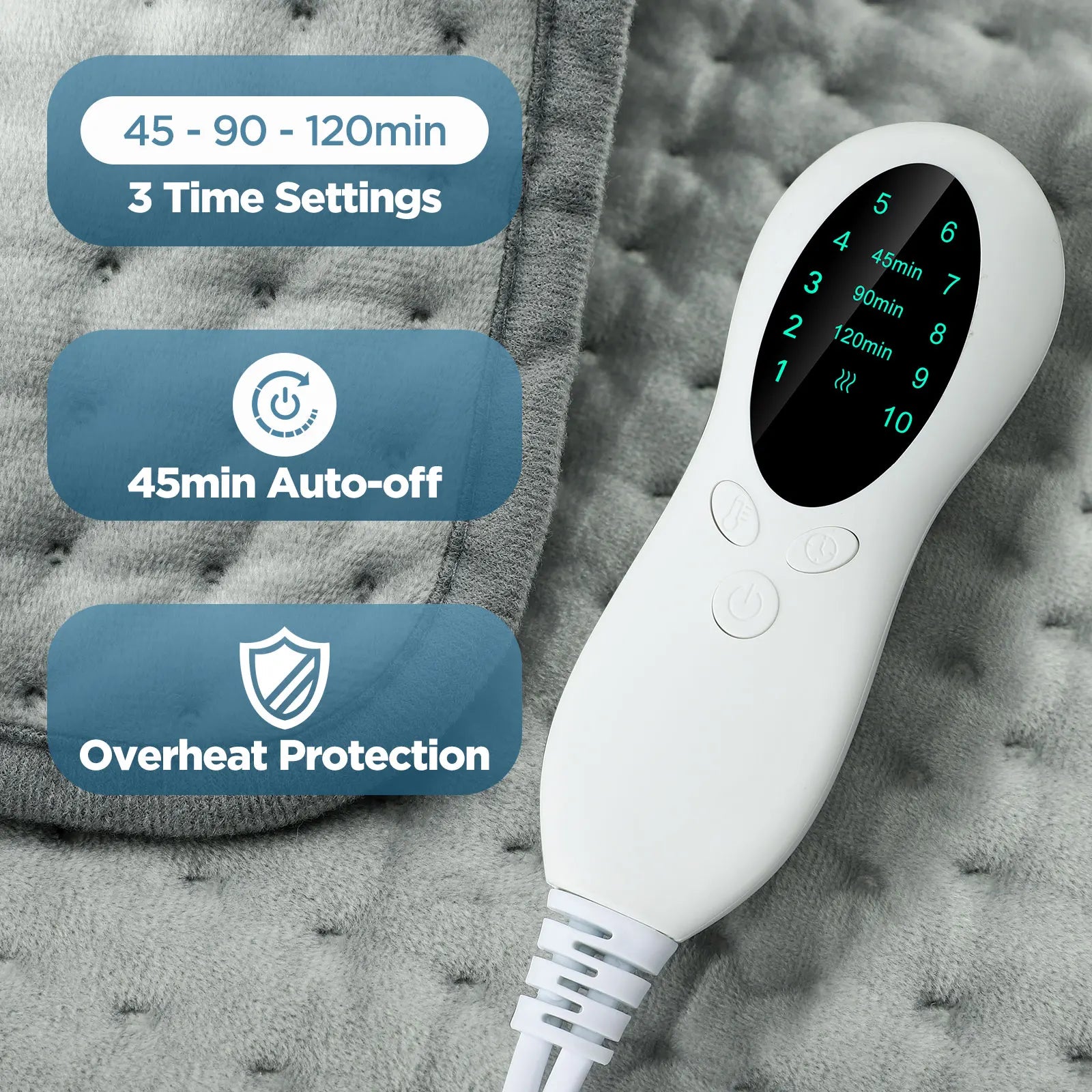 Electric Heating Pad for Back and Body Pain Relief - 3