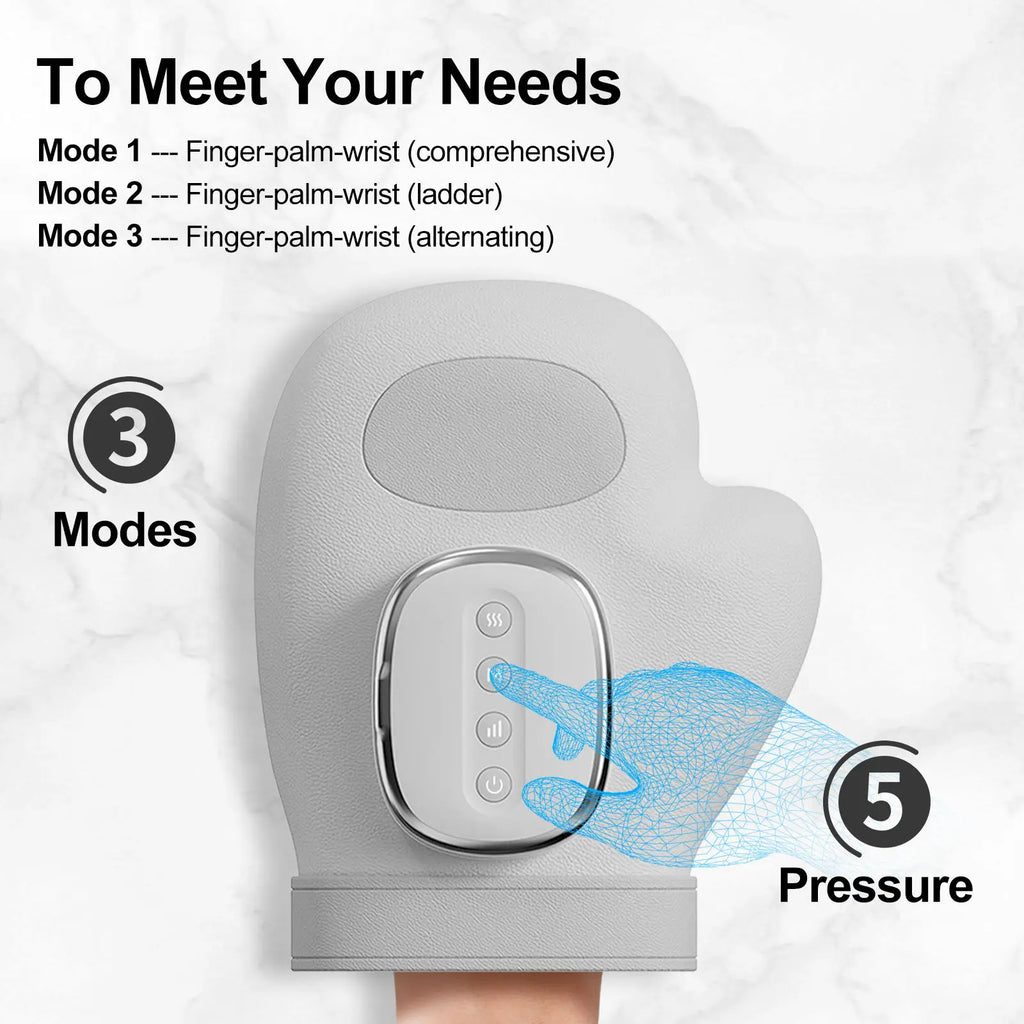 Electric Hand and Wrist Compression Massager with Heat