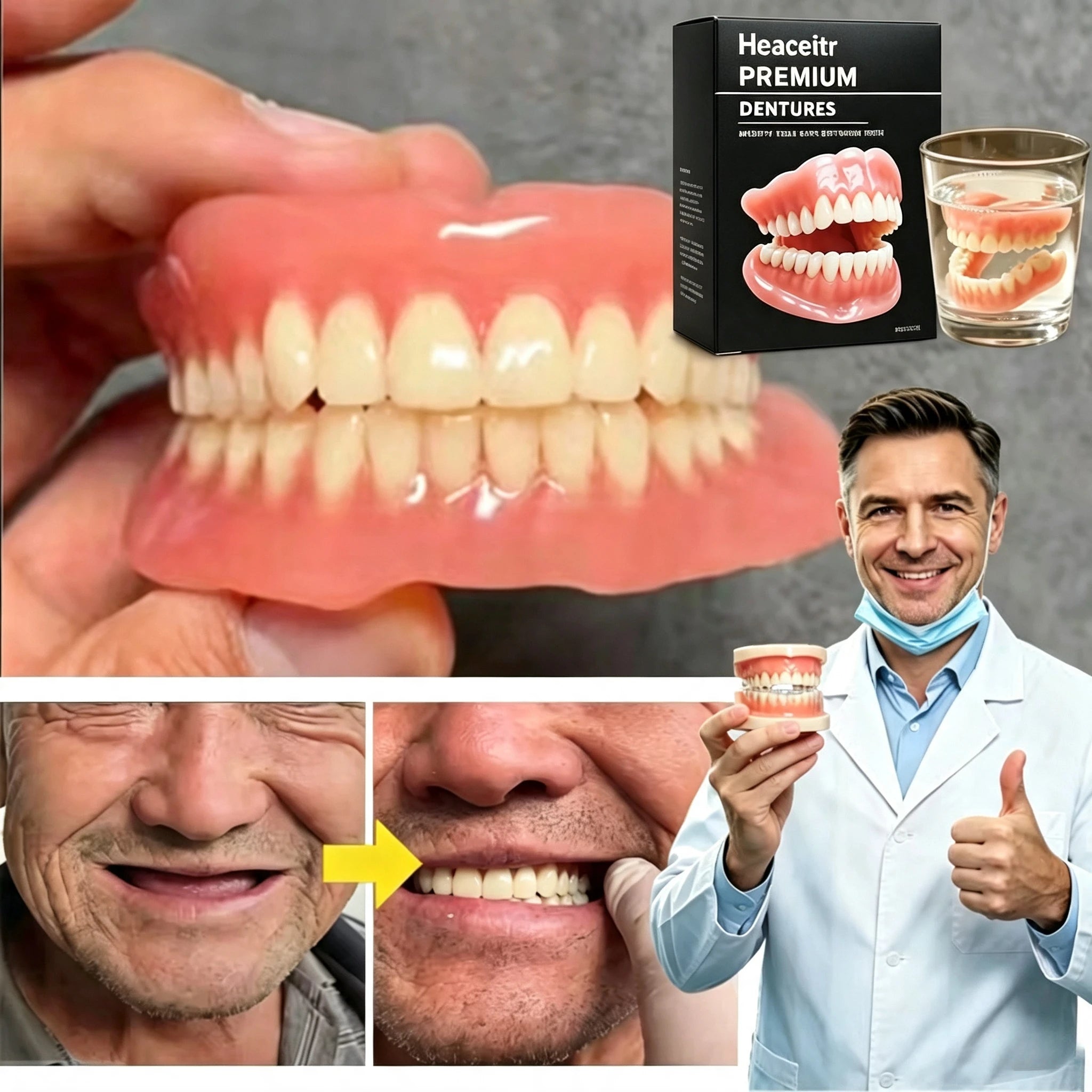 Custom Fit Silicone Comfort Dentures - 4
