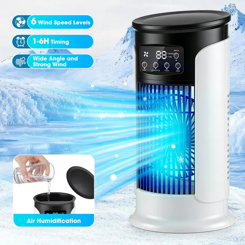 Portable Desktop Air Cooler and Humidifier Fan