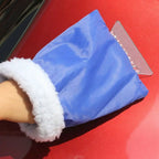 Insulated Ice Scraper Mitt for Car Windshield Winter Snow Removal