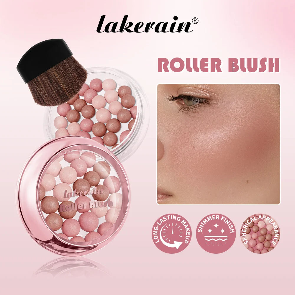 Spherical Powder Bead Blush for Natural Glowing Makeup